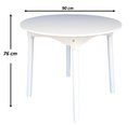 Ver imagem 5 de Mesa de Jantar Colonial Brisa, Rústica Cor Branca 90cm Redon