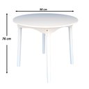 Ver imagem 5 de Mesa de Jantar Colonial Brisa, Rústica Cor Branca 90cm Redon
