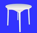 Ver imagem 4 de Mesa de Jantar Colonial Brisa, Rústica Cor Branca 90cm Redon