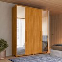Ver imagem 2 de Guarda Roupas 100% Mdf 2 Espelhos 4 Portas 187cm Greco 182 Espazzo Madetec