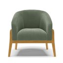 Ver imagem 5 de Poltrona Decorativa Base Madeira Stella Bouclê Menta D03 - D'Rossi