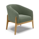 Ver imagem 1 de Poltrona Decorativa Base Madeira Stella Bouclê Menta D03 - D'Rossi