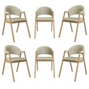 Ver imagem 1 de Kit 6 Cadeiras Suellen Luxo Reforçada Mesa de Jantar Courino Cor:bege
