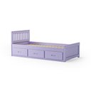 Ver imagem 3 de Cama Solteiro 03 Gavetas - Madeira Maciça Lilás