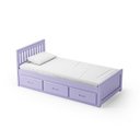 Ver imagem 6 de Cama Solteiro 03 Gavetas - Madeira Maciça Lilás