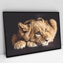 Ver imagem 1 de Quadro Decorativo em Canvas Filhote do Predador - Moldura Preta - 90 x 60cm
