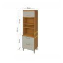Ver imagem 3 de Paneleiro Nesher Torre Quente Princesa 2pt/1gav 70cm (freijo - Off White)