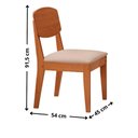 Ver imagem 7 de Mesa de Jantar Carolina Laminado 6 Lugares Tampo MDF Cadeiras Copper Creme Off Naturale 180cm