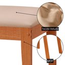 Ver imagem 6 de Mesa de Jantar Carolina Laminado 6 Lugares Tampo MDF Cadeiras Copper Creme Off Naturale 180cm