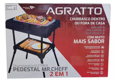 Churrasqueira Eletrica Pedestal Mr. Cheff 2 em 1 Agratto Mr. cheff pedestal - 5