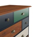Ver imagem 4 de Cômoda 8 Gavetas - Cor: Azul Petróleo/colorido