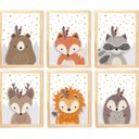 Ver imagem 2 de Quadro Infantil Safari 6 un A4 vidro e pendurador