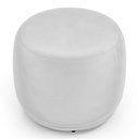 Ver imagem 2 de Puff Decorativo Orgânico Living Molly Redondo Couríssimo Branco - Desk Design