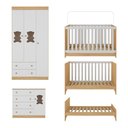 Ver mais imagens de Quarto de Bebê Completo com Berço Americano 3 em 1 Colchão Teddy Multimóveis Mp4668 Madeirado/