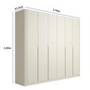 Ver imagem 5 de Guarda Roupa Casal Luna 6 Portas de Bater 6 Gavetas MDF Laqueado Luna 276cm Casa Lar Shop