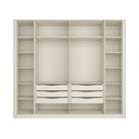 Ver imagem 2 de Guarda Roupa Casal Luna 6 Portas de Bater 6 Gavetas MDF Laqueado Luna 276cm Casa Lar Shop