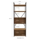 Ver imagem 2 de Estante Alta Estilo Industrial 72cm 04 Portas e 02 Prateleiras Li018 Kappesberg Industrial