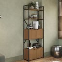 Ver imagem 1 de Estante Alta Estilo Industrial 72cm 04 Portas e 02 Prateleiras Li018 Kappesberg Industrial