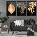 Ver imagem 2 de Quadros Decorativos Trio Kit 3 Flores Sala Escritório Grand DEKORAFACIL Quadro Trio Decorativo Conju