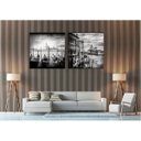 Ver imagem 2 de kit com 2 Quadros Decorativos Cidades com Moldura e Vidro para Sala Quarto Escritório e Clínica 90x9