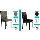 Ver imagem 4 de Kit 2 Cadeiras Sala Jantar 1737 2 Un Preto Courano Preto Carraro