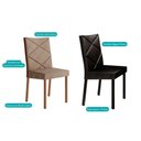 Ver imagem 6 de Kit 2 Cadeiras Sala Jantar 1737 2 Un Preto Courano Preto Carraro
