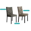 Ver imagem 5 de Kit 2 Cadeiras Sala Jantar 1737 2 Un Preto Courano Preto Carraro