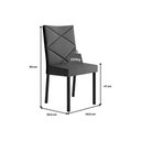 Ver mais imagens de Kit 2 Cadeiras Sala Jantar 1737 2 Un Preto Courano Preto Carraro