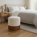 Ver imagem 5 de Puff Redondo Decorativo Premium Madeira Maciça Resistente Sala Luxo Talento Móveis