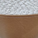 Ver imagem 4 de Puff Redondo Decorativo Premium Madeira Maciça Resistente Sala Luxo Talento Móveis