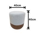 Ver imagem 3 de Puff Redondo Decorativo Premium Madeira Maciça Resistente Sala Luxo Talento Móveis