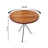 Mesa Lateral Embaraço Redonda Bistrô Apoio Sofá Decoração 45 X 45cm Metal Preto - 5