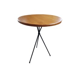 Mesa Lateral Embaraço Redonda Bistrô Apoio Sofá Decoração 45 X 45cm Metal Preto - 2