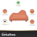 Ver imagem 3 de Mini Sofá Cama Divã Pet Cães e Gatos Orgânico Confortável e Reforçado Bouclé