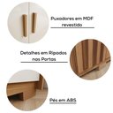 Ver imagem 5 de Guarda Roupa Casal 6 Portas 252 Cm Norton Nature Off White Henn
