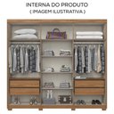 Ver imagem 6 de Guarda Roupa Casal 6 Portas 252 Cm Norton Nature Off White Henn