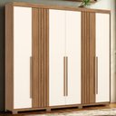 Ver imagem 2 de Guarda Roupa Casal 6 Portas 252 Cm Norton Nature Off White Henn
