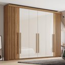Ver imagem 7 de Guarda Roupa Casal 6 Portas 252 Cm Norton Nature Off White Henn