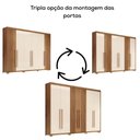 Ver imagem 4 de Guarda Roupa Casal 6 Portas 252 Cm Norton Nature Off White Henn