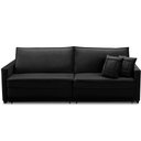 Ver imagem 6 de Sofá Retrátil e Reclinável 2,30m Karina Veludo Preto Madelina Decor