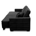 Ver imagem 4 de Sofá Retrátil e Reclinável 2,30m Karina Veludo Preto Madelina Decor