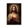 Quadro Decorativo Religioso Cristo com Moldura Caixa de 3cm de Profundidade, 100x70cm - 1