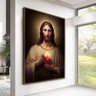 Quadro Decorativo Religioso Cristo com Moldura Caixa de 3cm de Profundidade, 100x70cm - 2