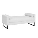 Ver imagem 1 de Recamier Berlim Base Metal 1,20m Corino Branco - Inova Decorações