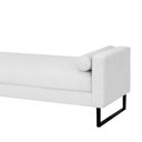 Ver imagem 2 de Recamier Berlim Base Metal 1,20m Corino Branco - Inova Decorações