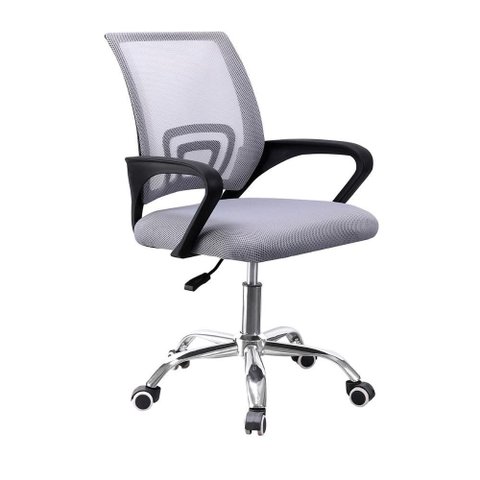 Cadeira Escritório Plus Cinza Giratória Regulável Home Office Computador