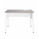 Ver imagem 4 de Plataforma de Trabalho Individual 120cm Industrial Tampo Chanfrado com Caixa de Tomadas Executive Cinza Sagrado e Branco
