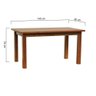 Mesa de Jantar Paraty Madeira Maciça 140x80x74cm Amêndoa-madeira - 2