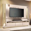 Ver imagem 4 de Home Theater Montane Off White Champanhe com Mesa de Centro Sky com Tampo de Vidro Off White - Hb M