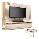Ver imagem 1 de Home Theater Montane Off White Champanhe com Mesa de Centro Sky com Tampo de Vidro Off White - Hb M